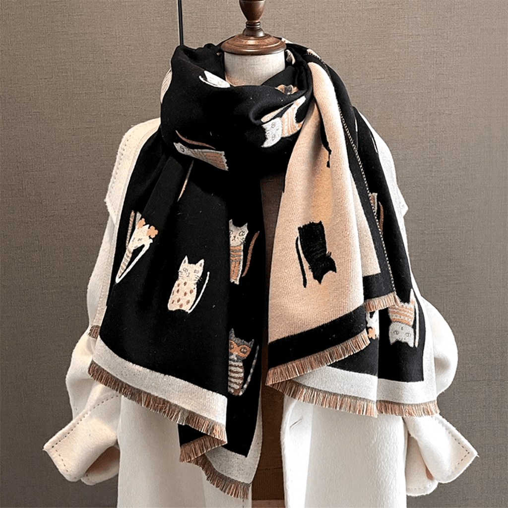 Elegant, Cashmere Women’s Cat Scarf