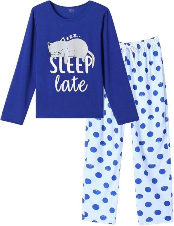 blue cat pyjama set