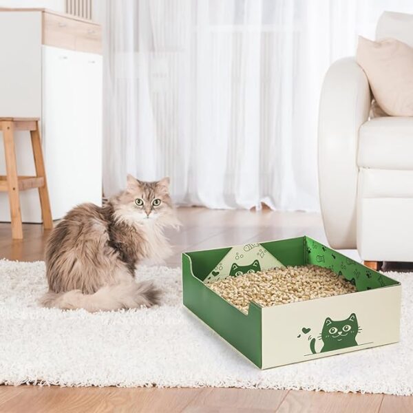 cardboard disposable cat litter tray