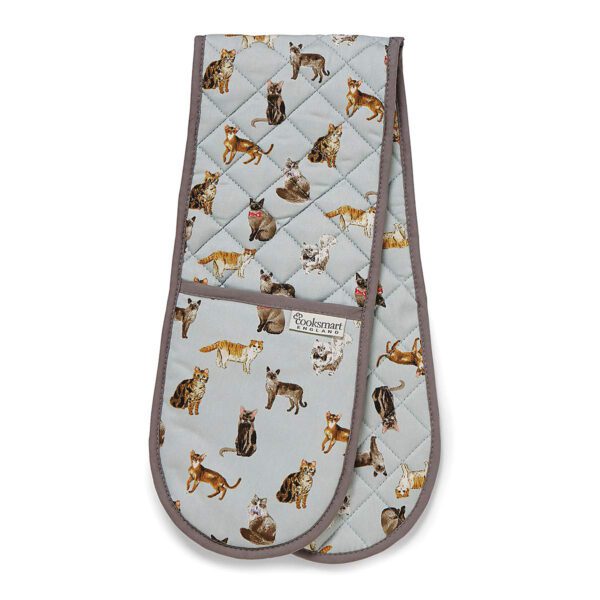 Double cat oven gloves
