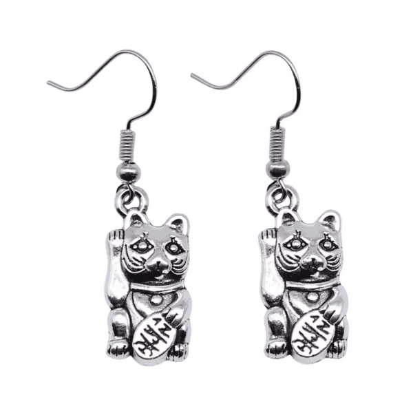 lucky cat earrings
