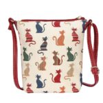colourful cat sling bag
