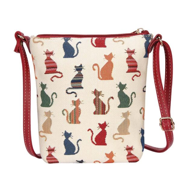 colourful cat sling bag