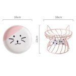 Dimensions Feline Frame Elevated Ceramic Bowl