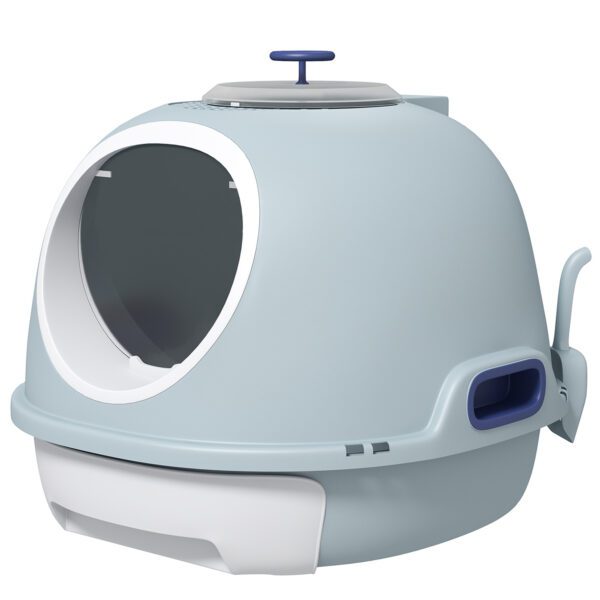 Enclosed Drawer Capsule Cat Litter Box With Scoop