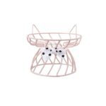 pink Feline Frame Elevated Ceramic Bowl