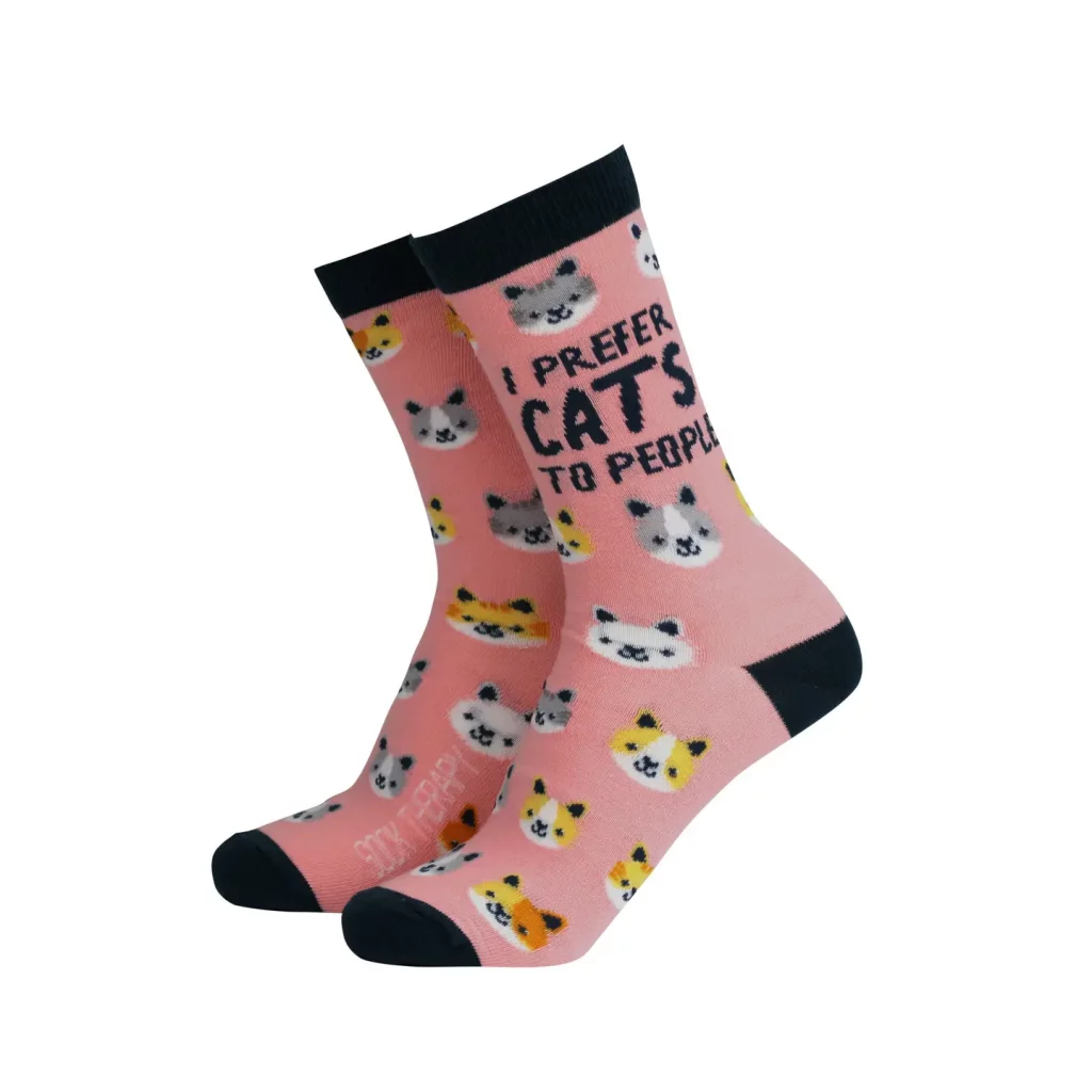 I Prefer Cats To People – Women’s Bamboo Socks