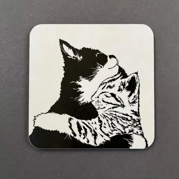 Cats Cuddling coaster