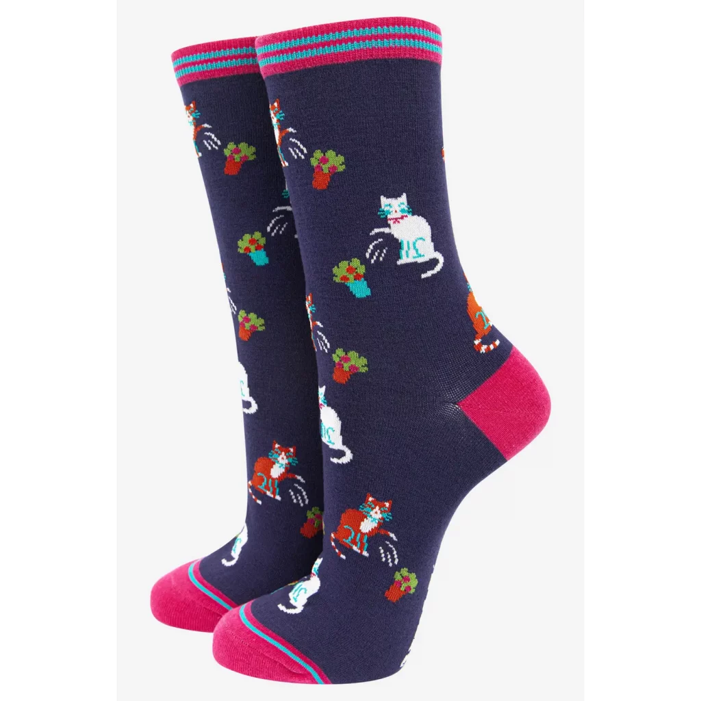 Christmas Cats Bamboo Socks