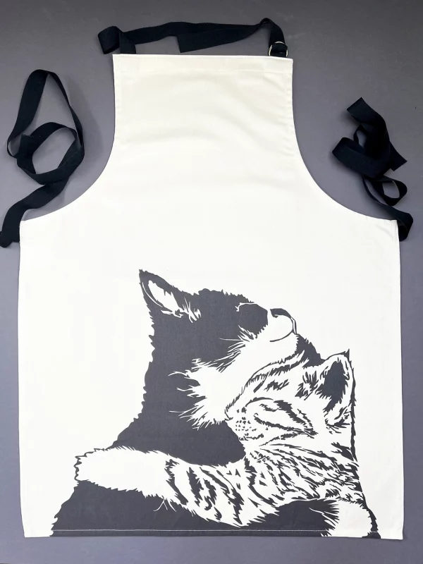 Cats cuddling apron