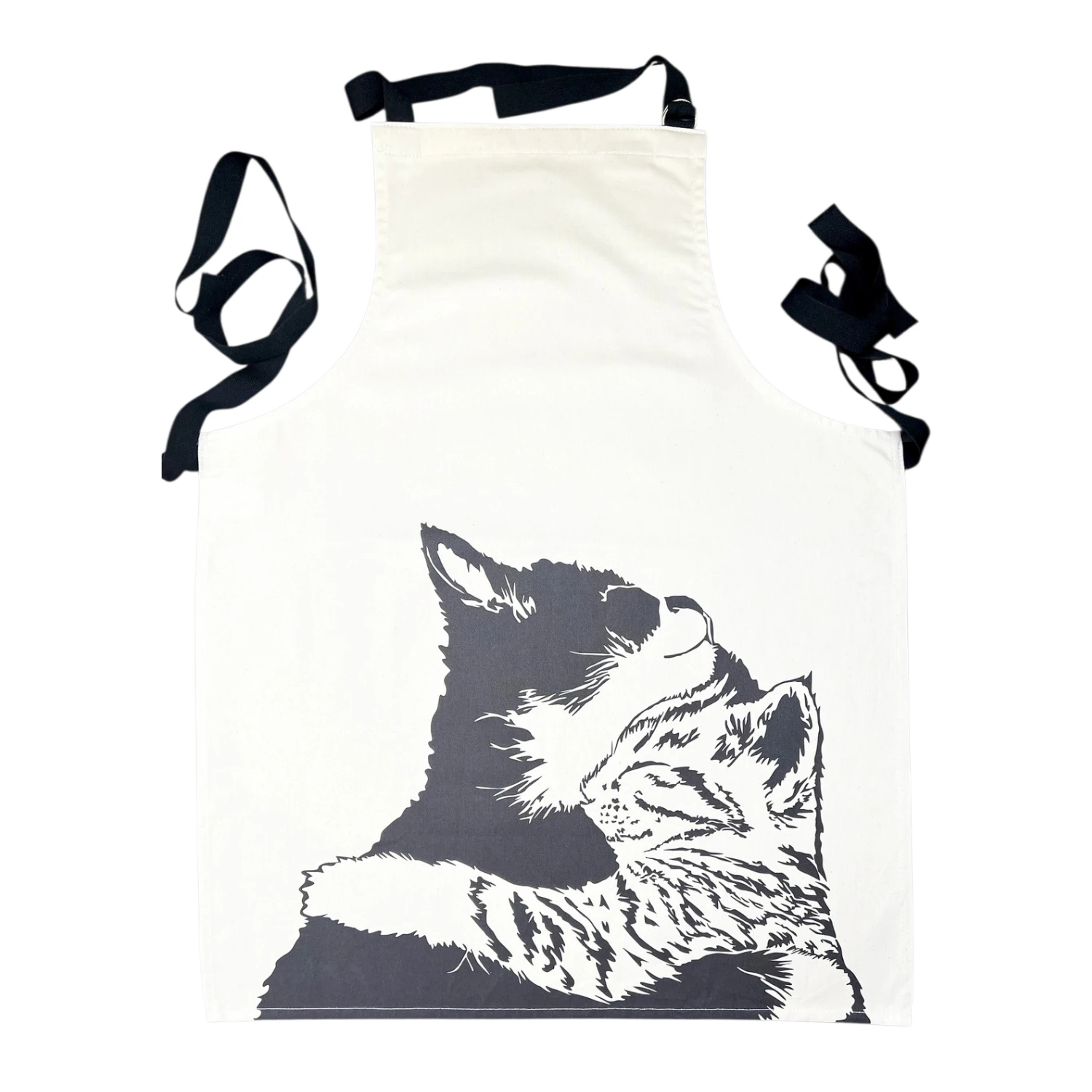 cats cuddling apron