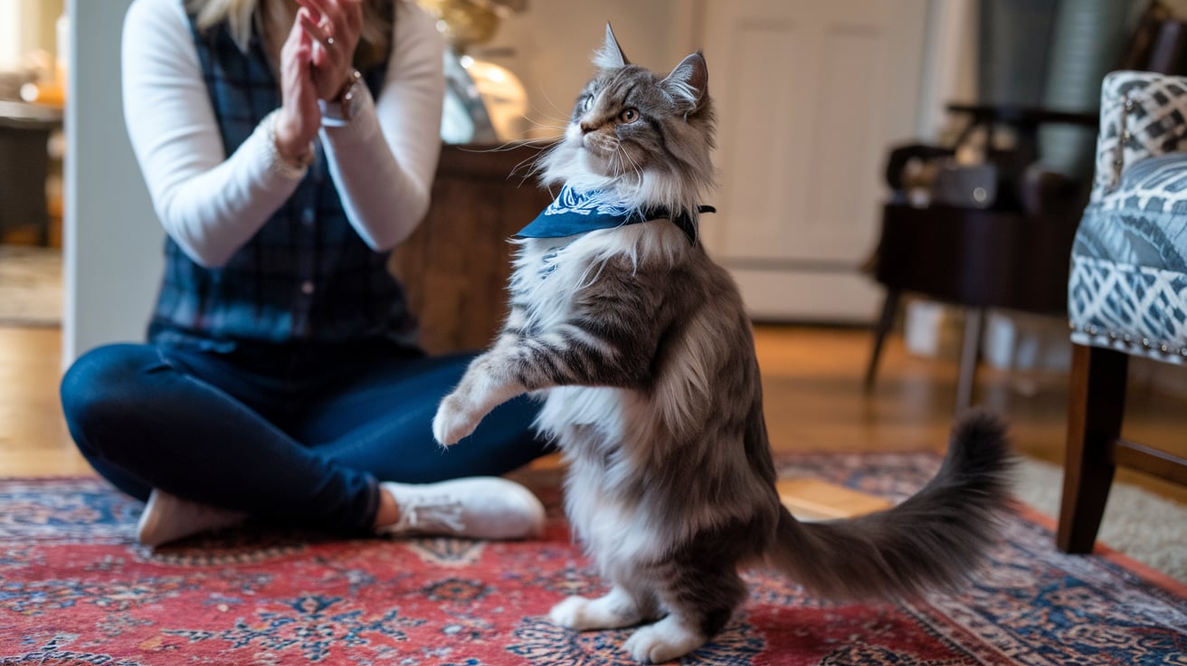 maine coon cat training positive reinforcement