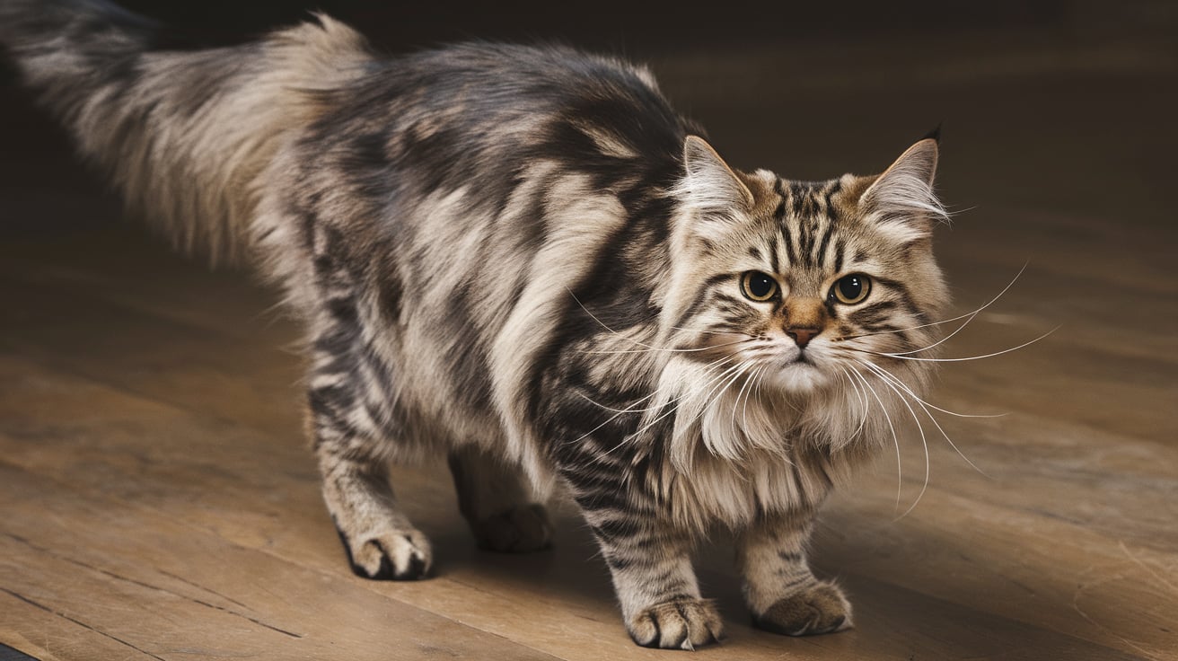 cat with an arched back