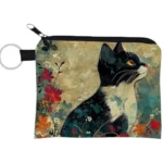 floral cat print purse