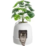 grey artificial plant litter tray
