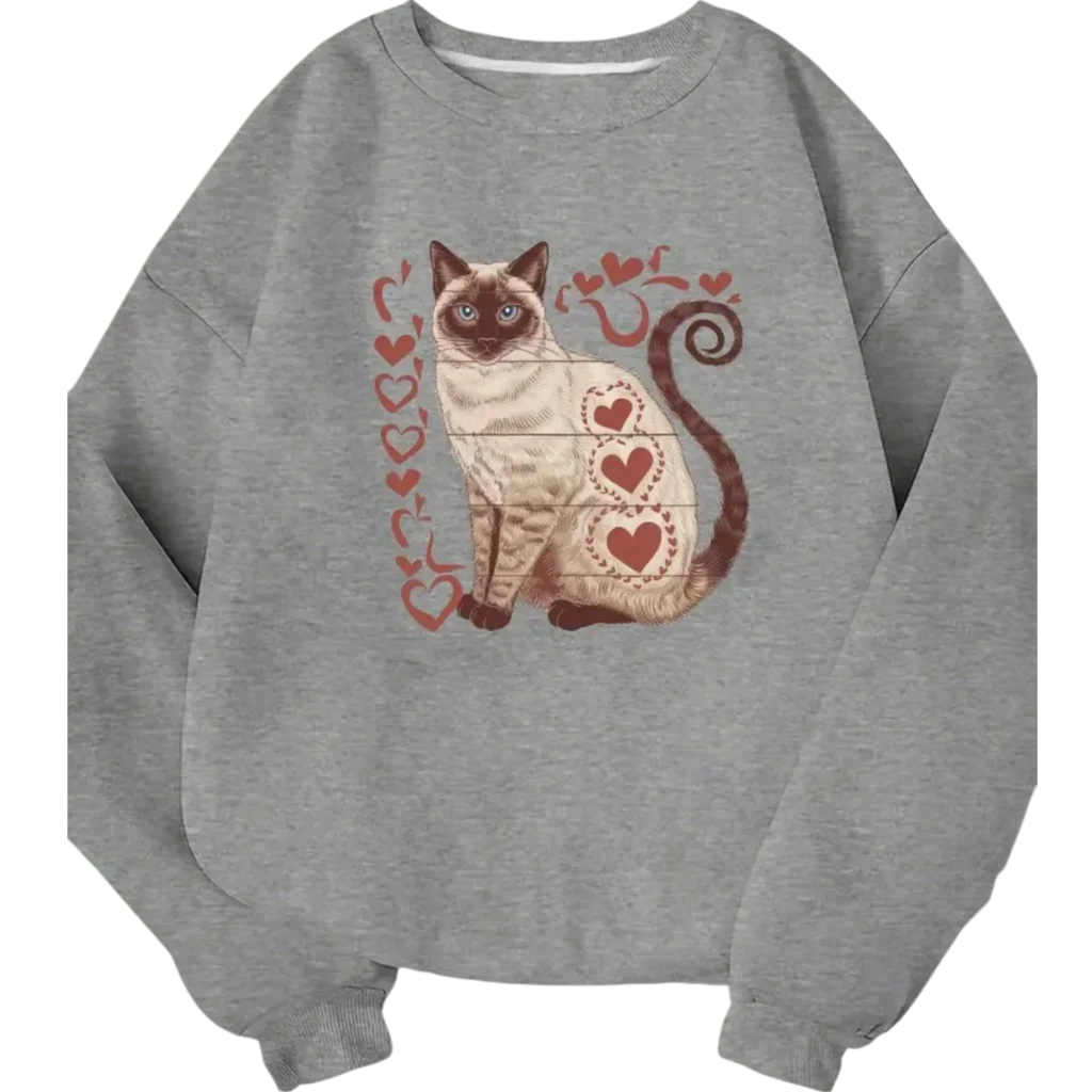 grey siamese cat jumper