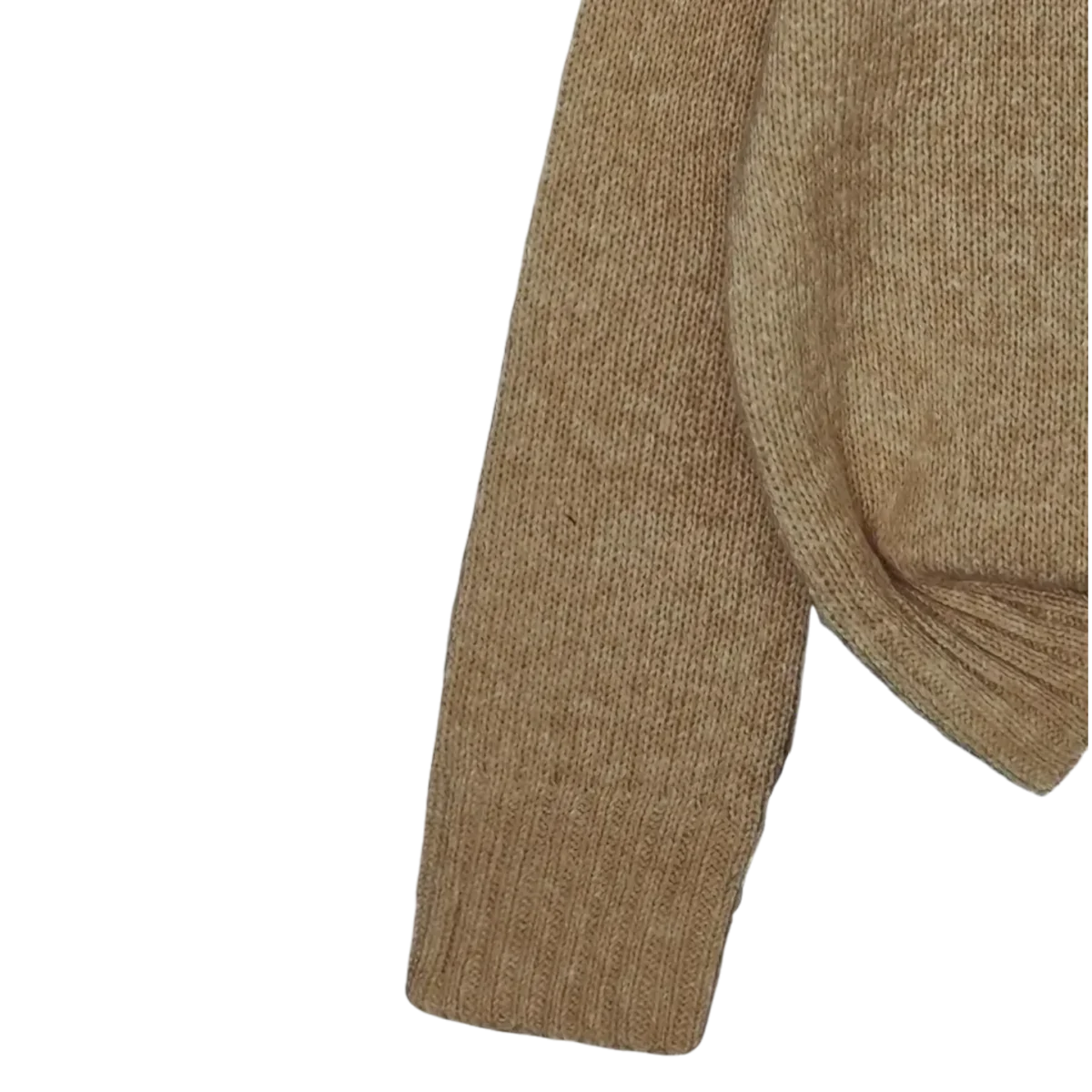 knitted cat jumper zoomed in arm