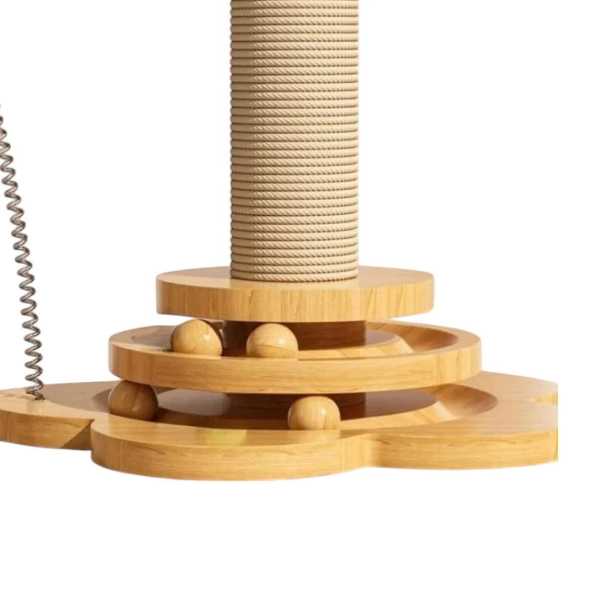 close up interactive sisal cat scratcher