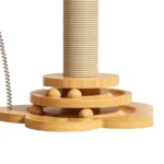 close up interactive sisal cat scratcher