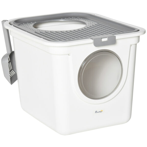 Enclosed Cat Litter Box with Top & Front Entry
